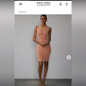 Sleeveless pearl button mini dress by New York and Company - new with tags!